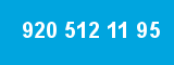 920 512 11 95 920 512 11 95